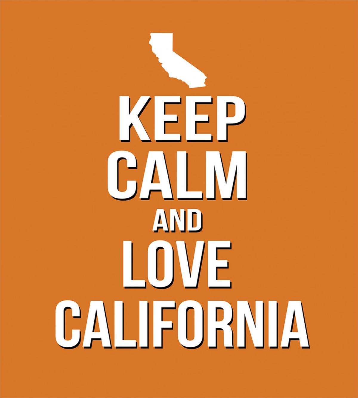 Love California Map — Pattern