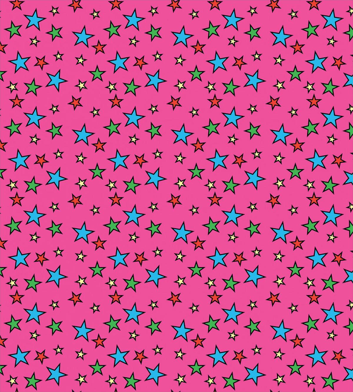 Hot Pink Retro Stars — Pattern