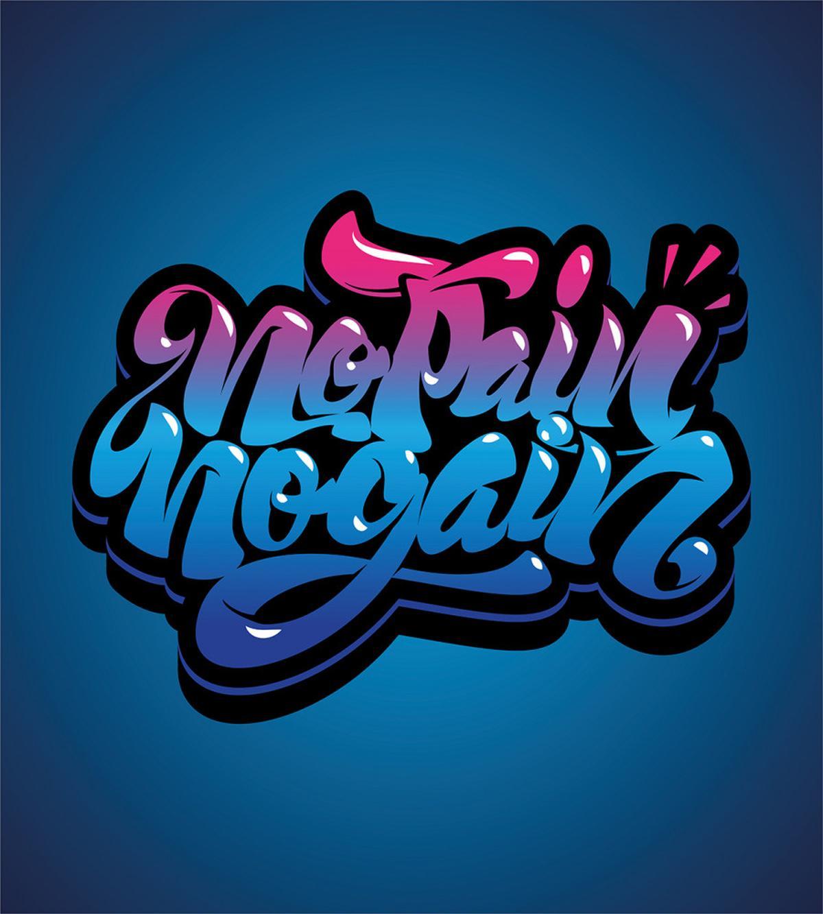 No Pain No Gain Words — Pattern