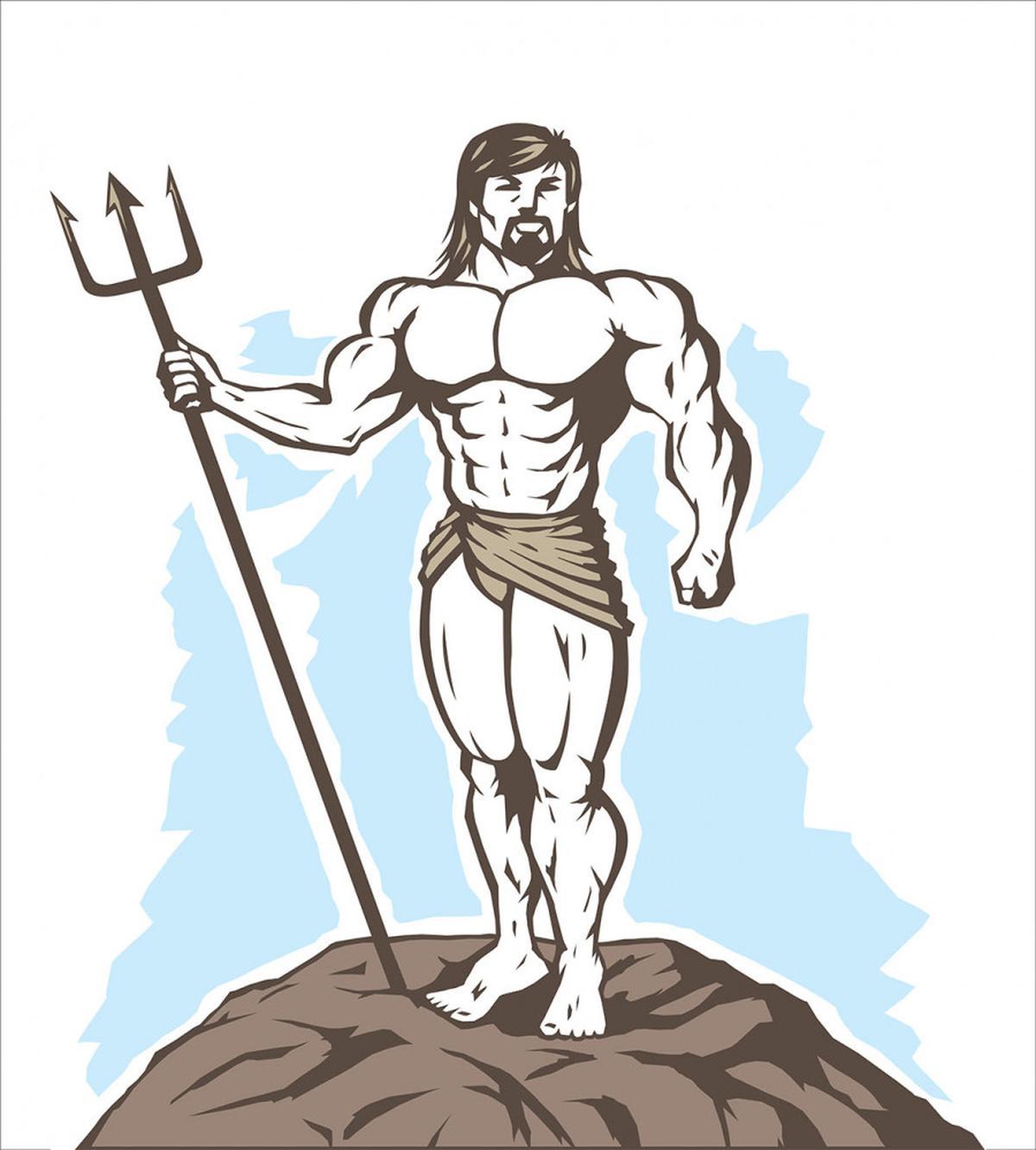 Greek Myth Man on a Rock — Pattern