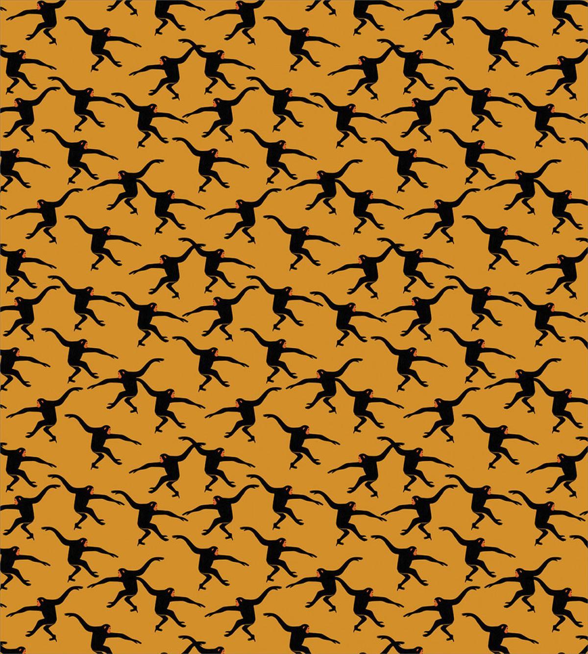 Jumping Monkey Silhouettes — Pattern