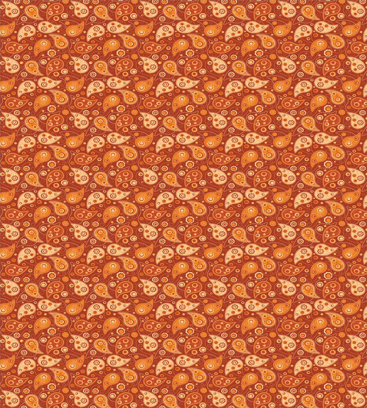 Retro Paisley Flowers — Pattern