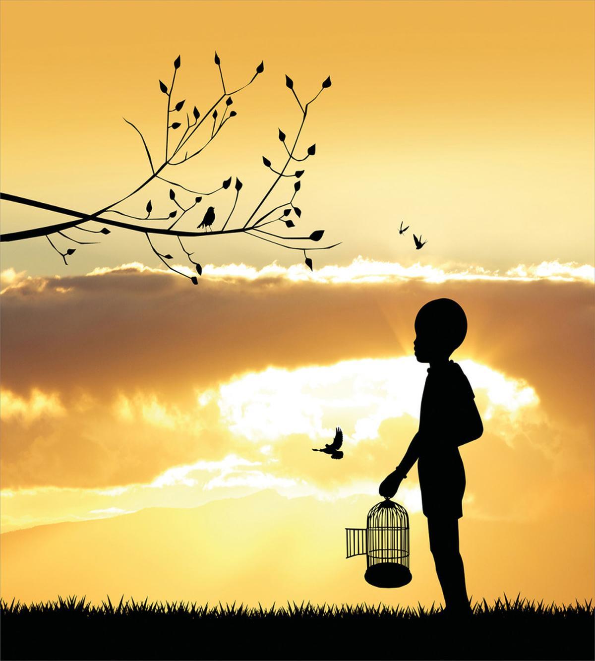Child with a Bird Cage — Pattern