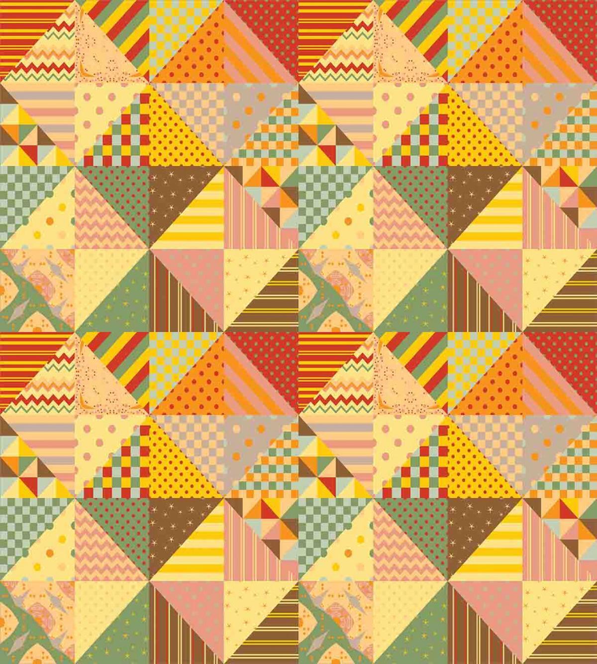 Colorful Triangle Patches — Pattern