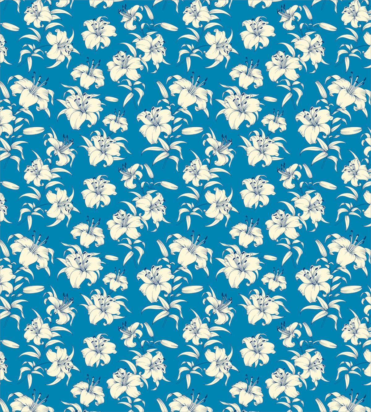 Blooming Lily Flowers Art — Pattern
