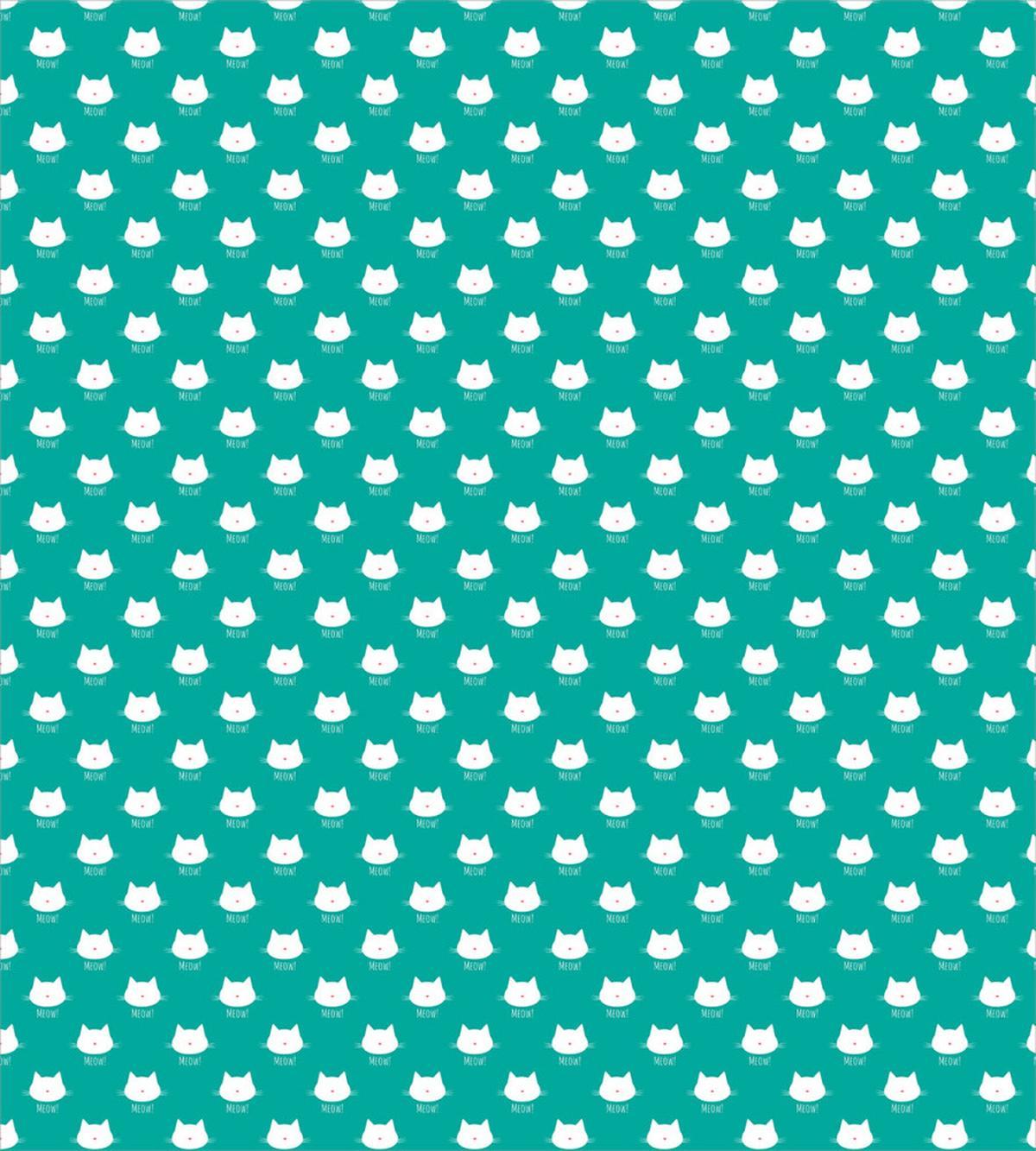 Meow Words and Feline Portrait — Pattern