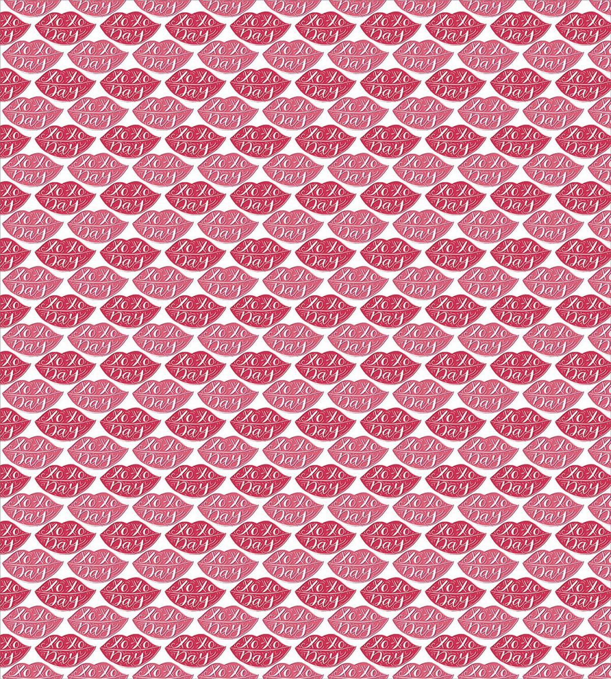 XOXO Day Text on Colored Lips — Pattern