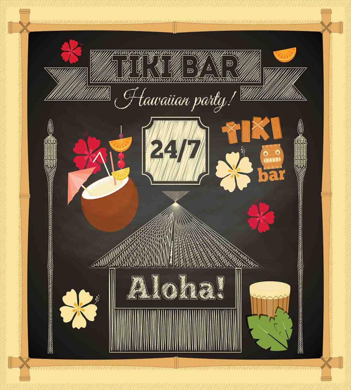 Traditional Tiki Bar — Pattern