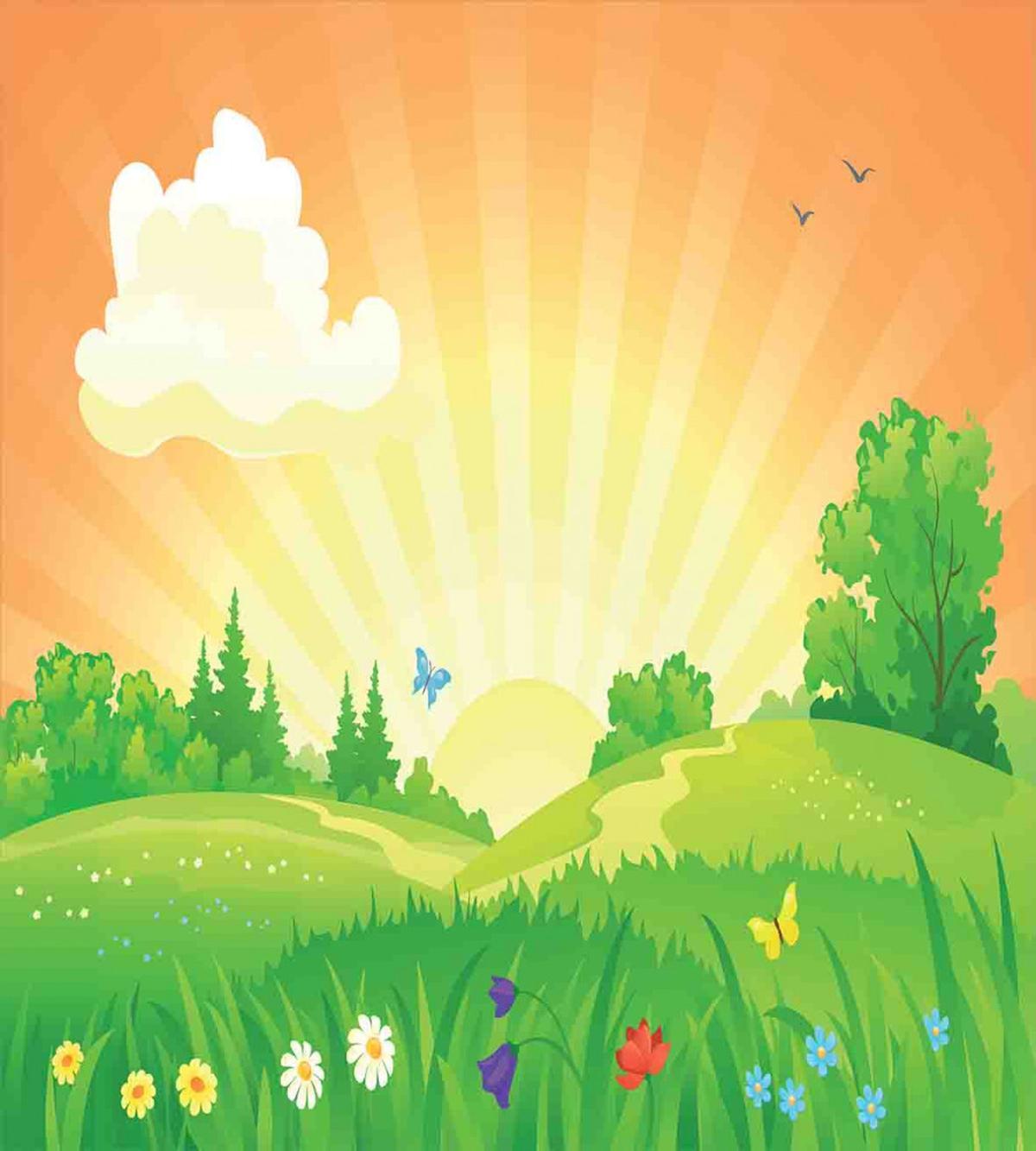 Summer Flowers Butterflies — Pattern