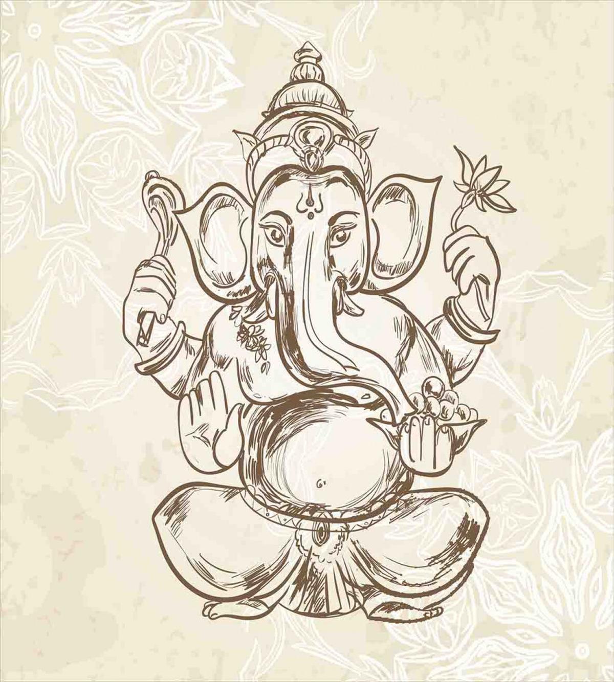 Elephant Artful Sketch — Pattern