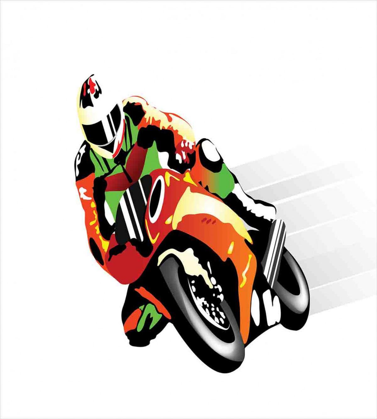 Motorcycle Racer Sport — Pattern