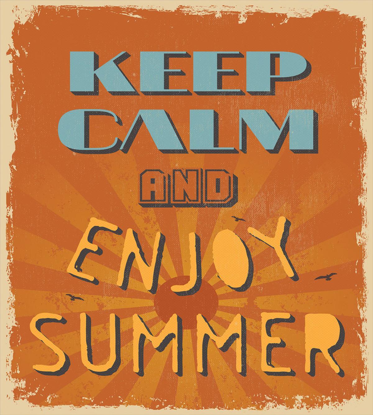 Retro Enjoy Summer Beams — Pattern