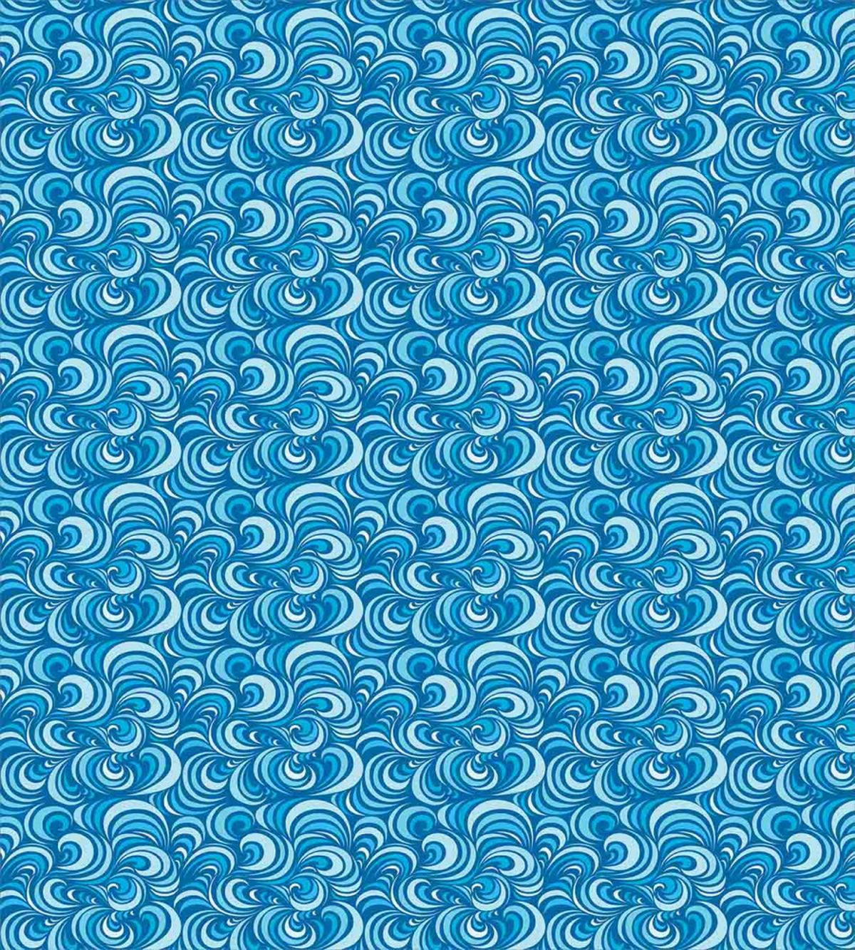 Marine Waves Spirals Art — Pattern