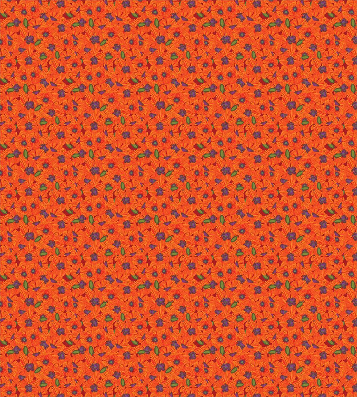 Vibrant Tones Poppy Flowers — Pattern
