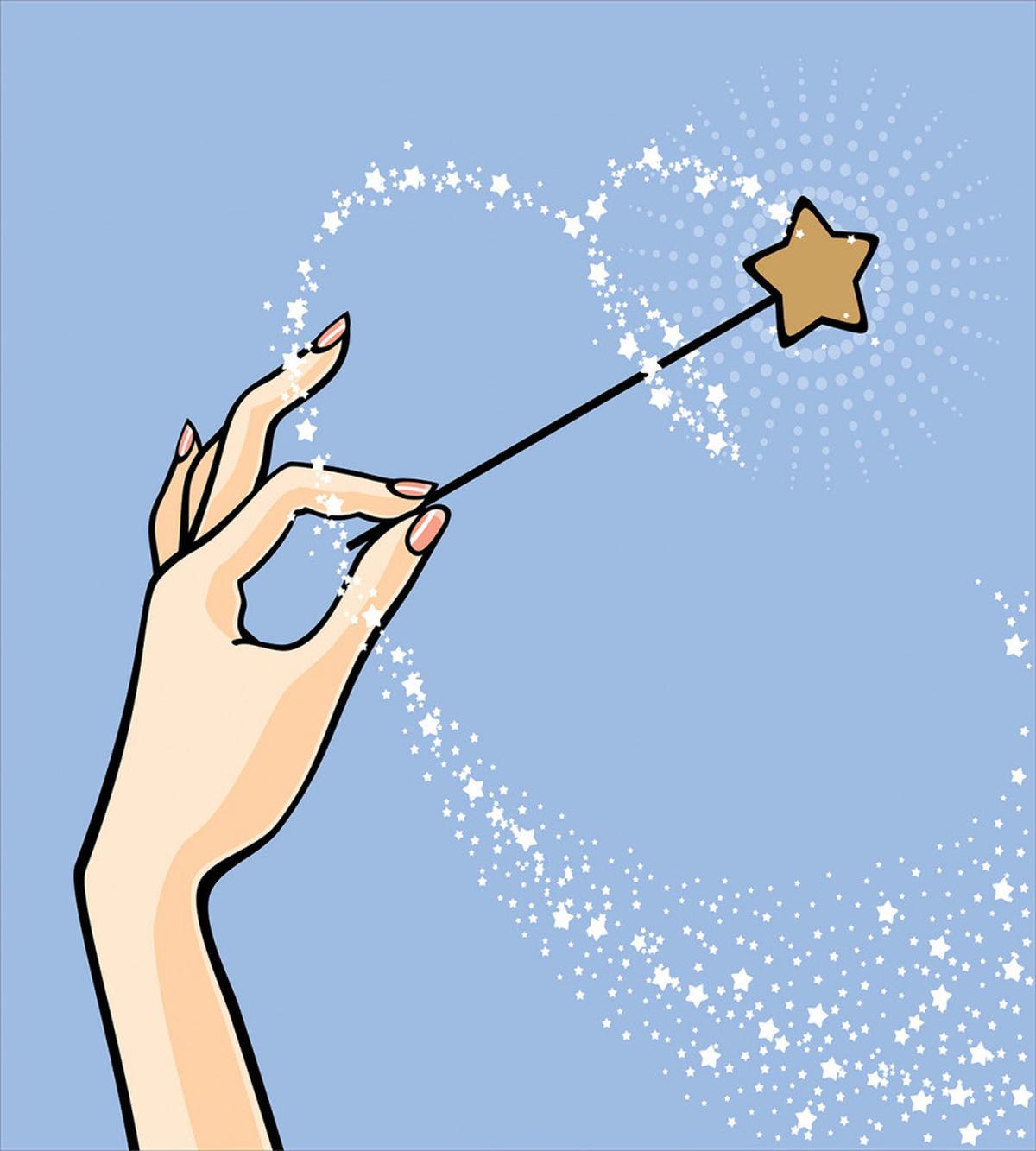Hand with Star Magic Wand — Pattern