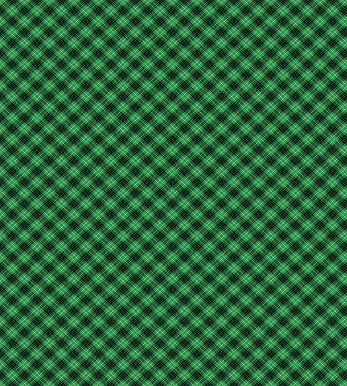 Diagonal Tartan Green — Pattern