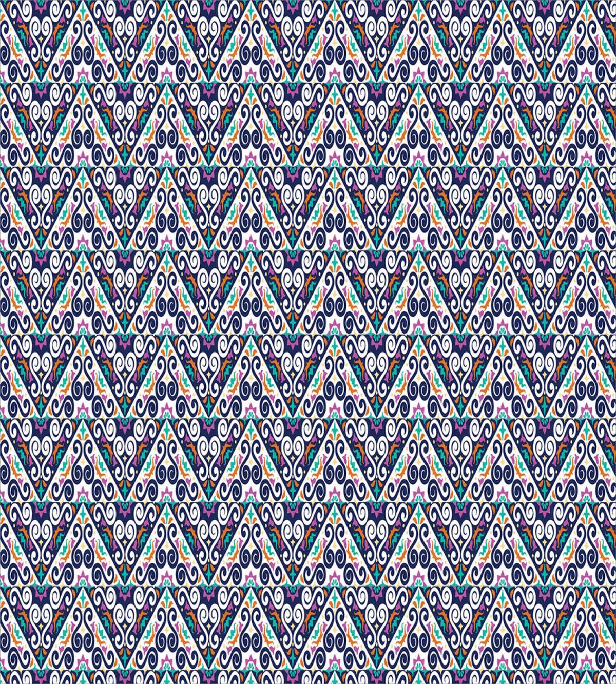 Abstract Folk Ornamental Motif — Pattern