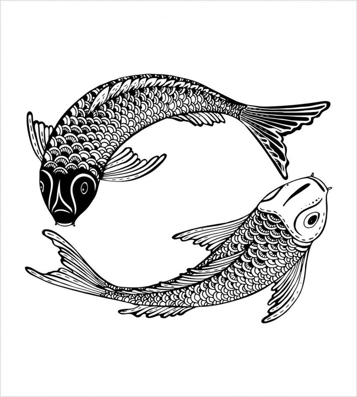 Japanese Carps Love — Pattern
