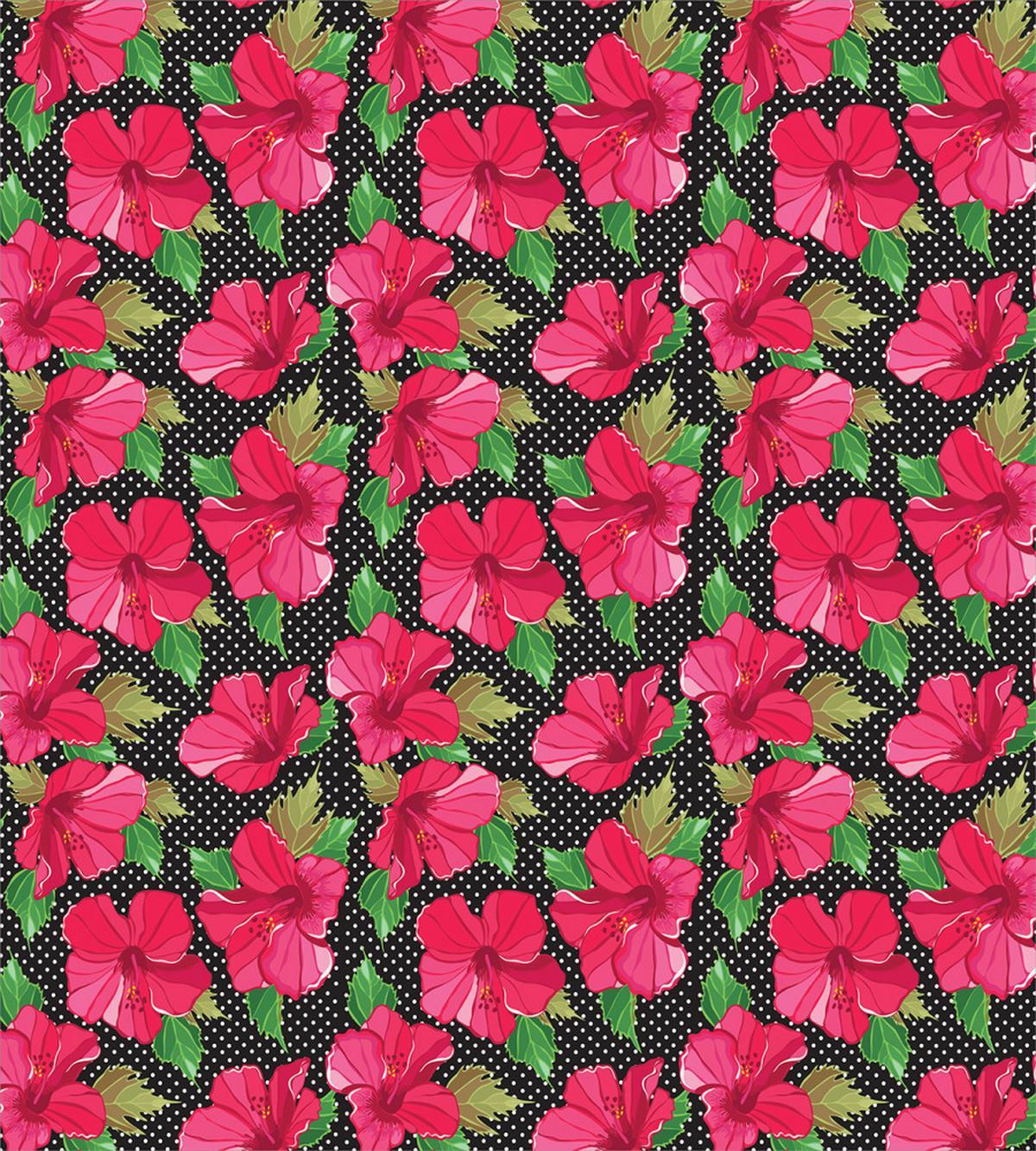 Polka Dots Hibiscus — Pattern