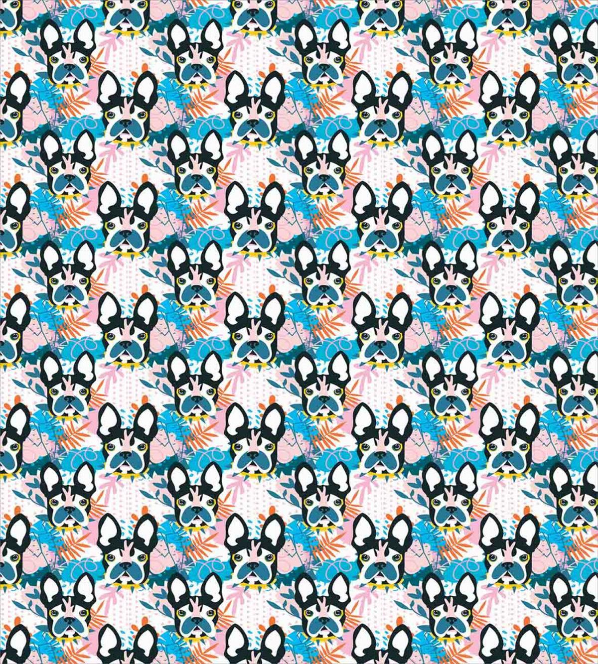 Dog Heads and Leaves — Pattern