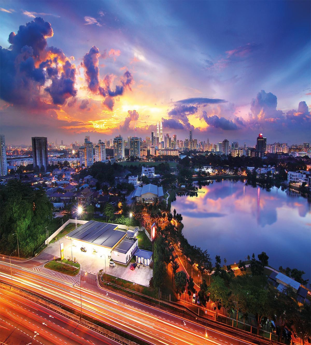 Vibrant Kuala Lumpur Dusk — Pattern