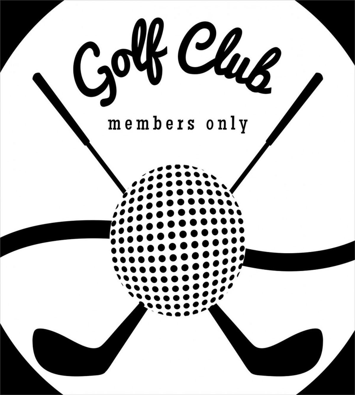 Golf Club Sign Members Only — Pattern