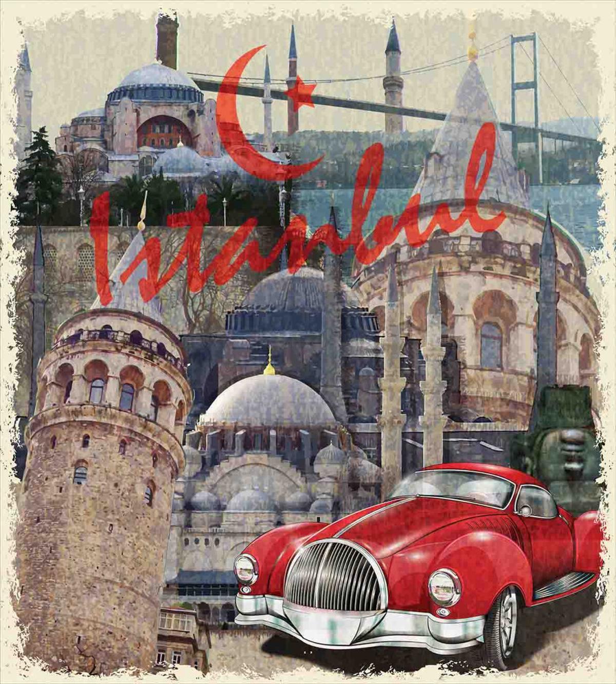 Vintage Collage Car — Pattern