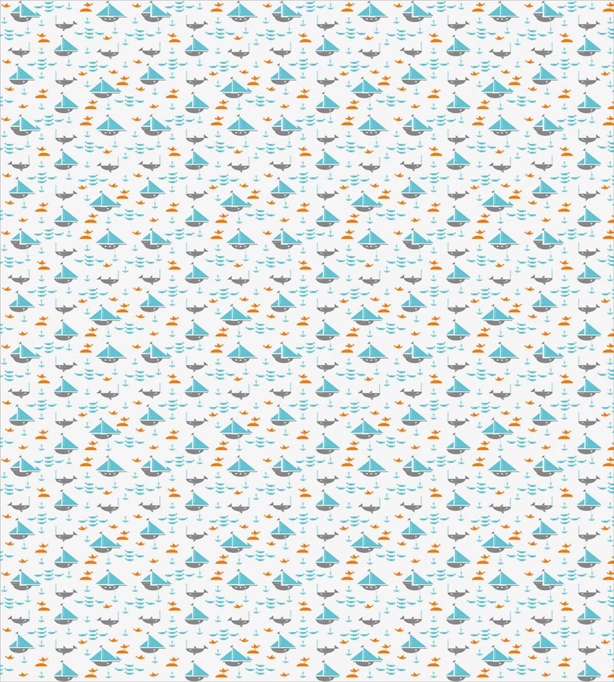 Sailboat Seagull Fishes — Pattern