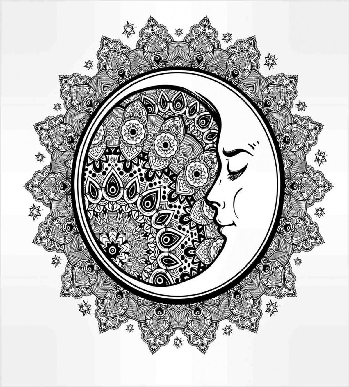 Mandala Moon Bohemian — Pattern