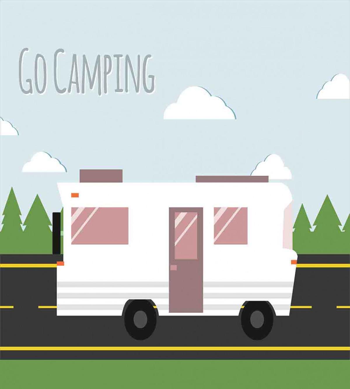 Go Camping Words with a Truck — Pattern