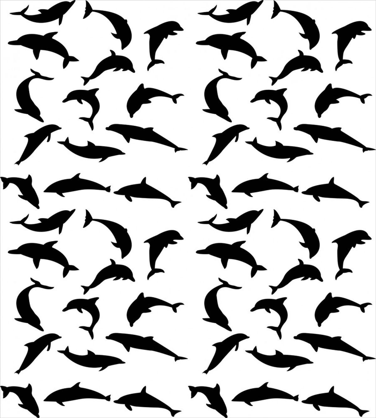 Ocean Mammal Silhouette — Pattern