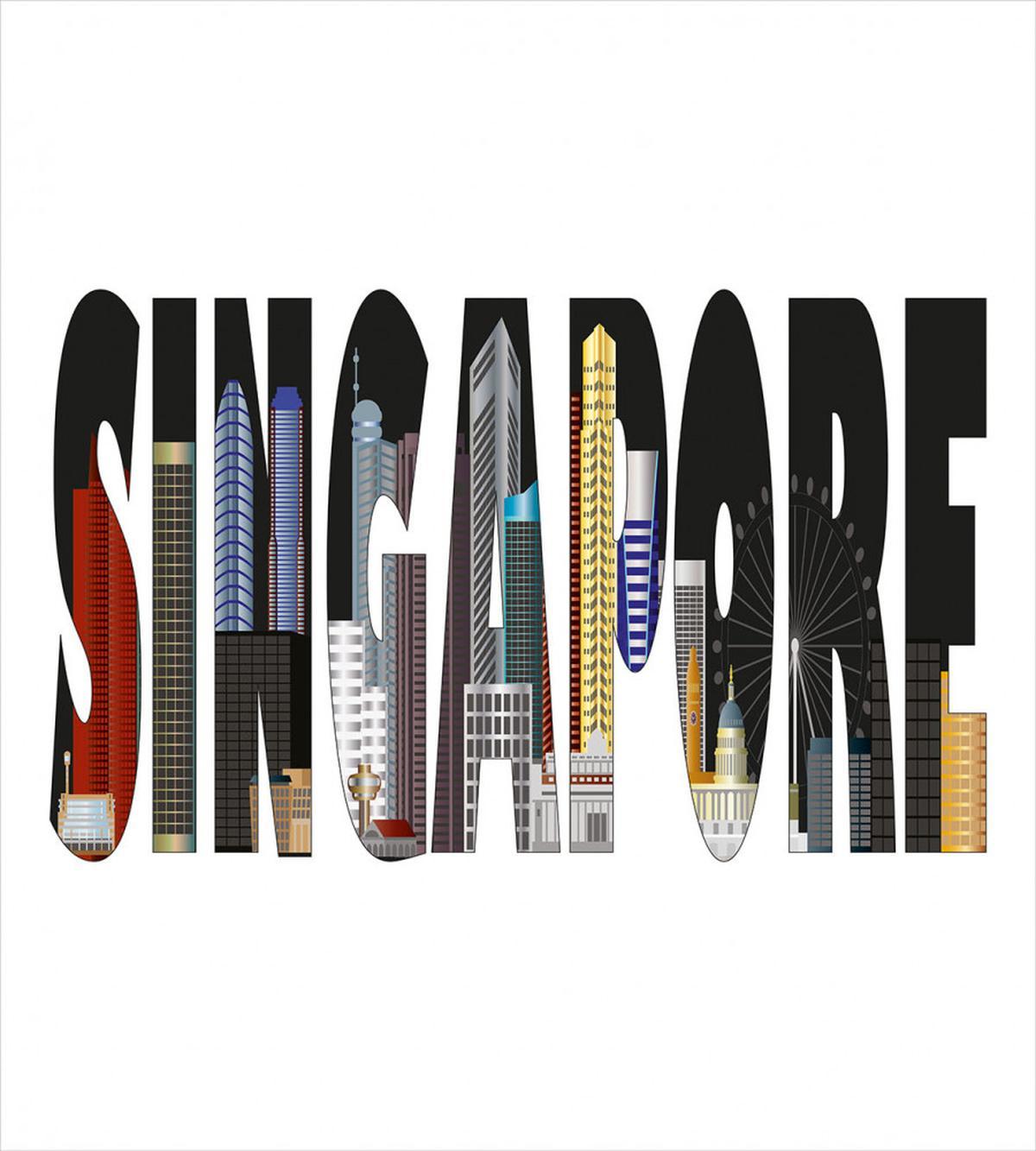 City Skyline in Lettering — Pattern