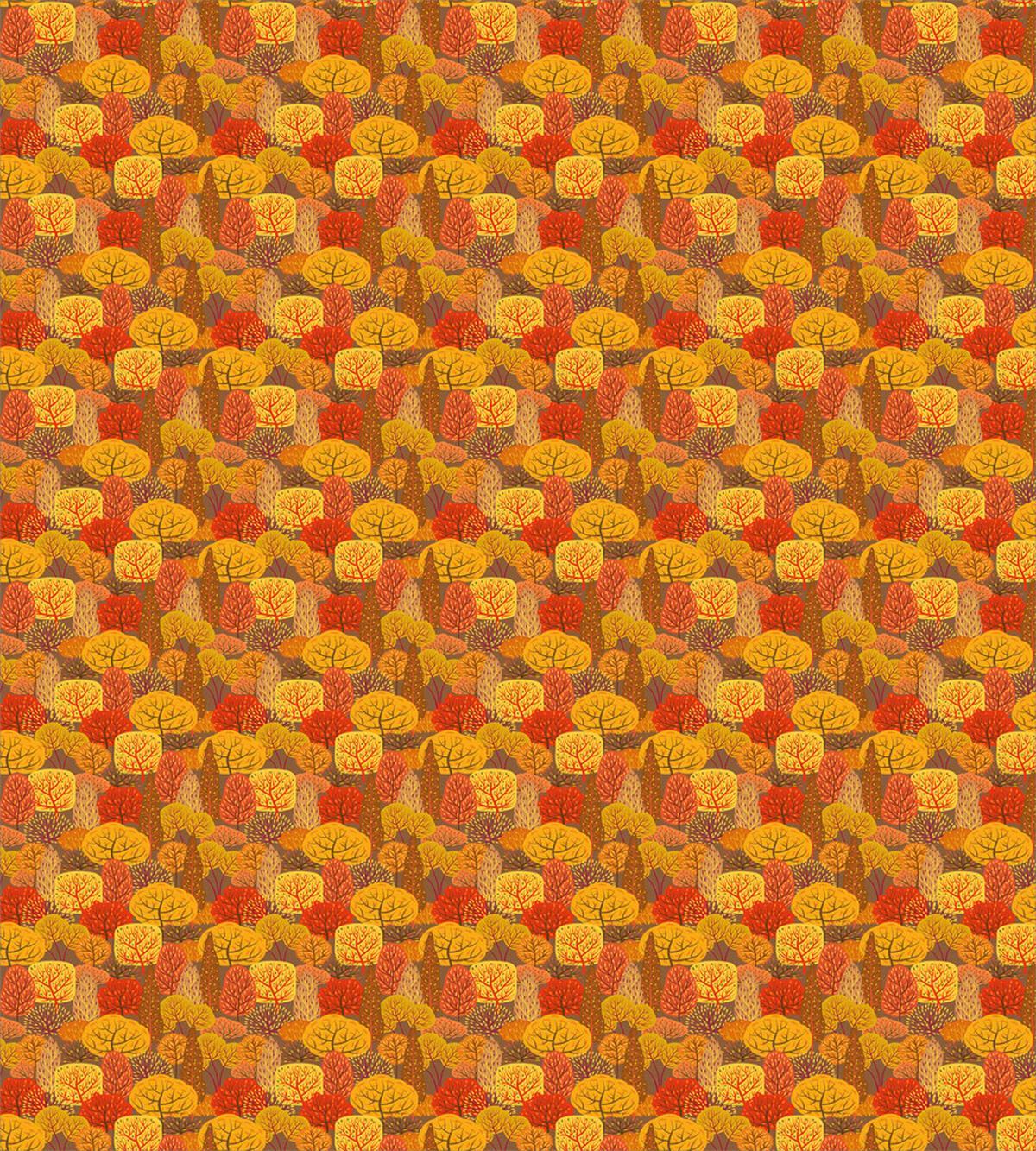 Warm Tones Fall Forest — Pattern