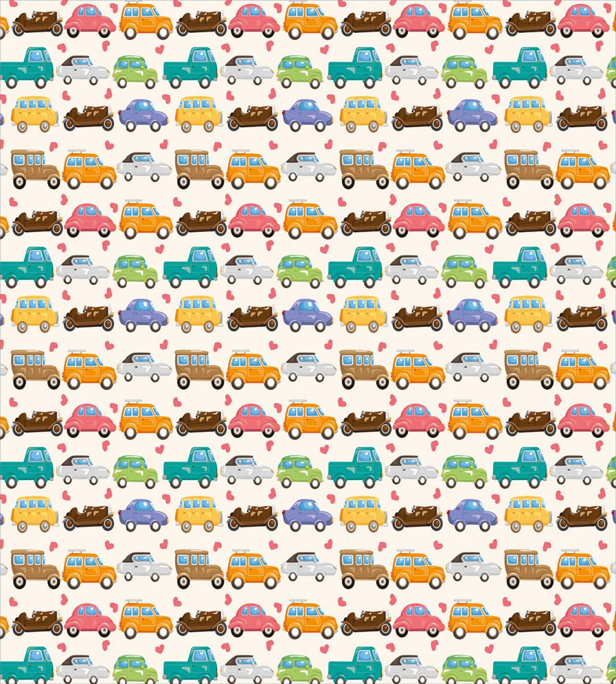 Vintage Cars Little Hearts — Pattern