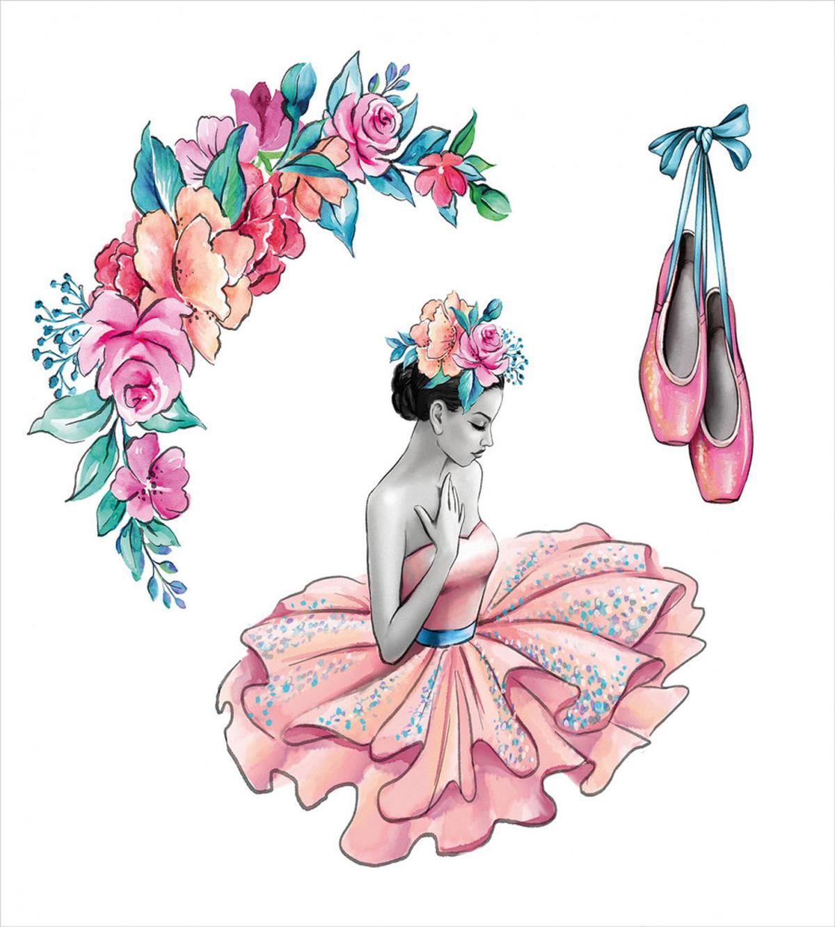 Dancer Girl in Flowers — Pattern