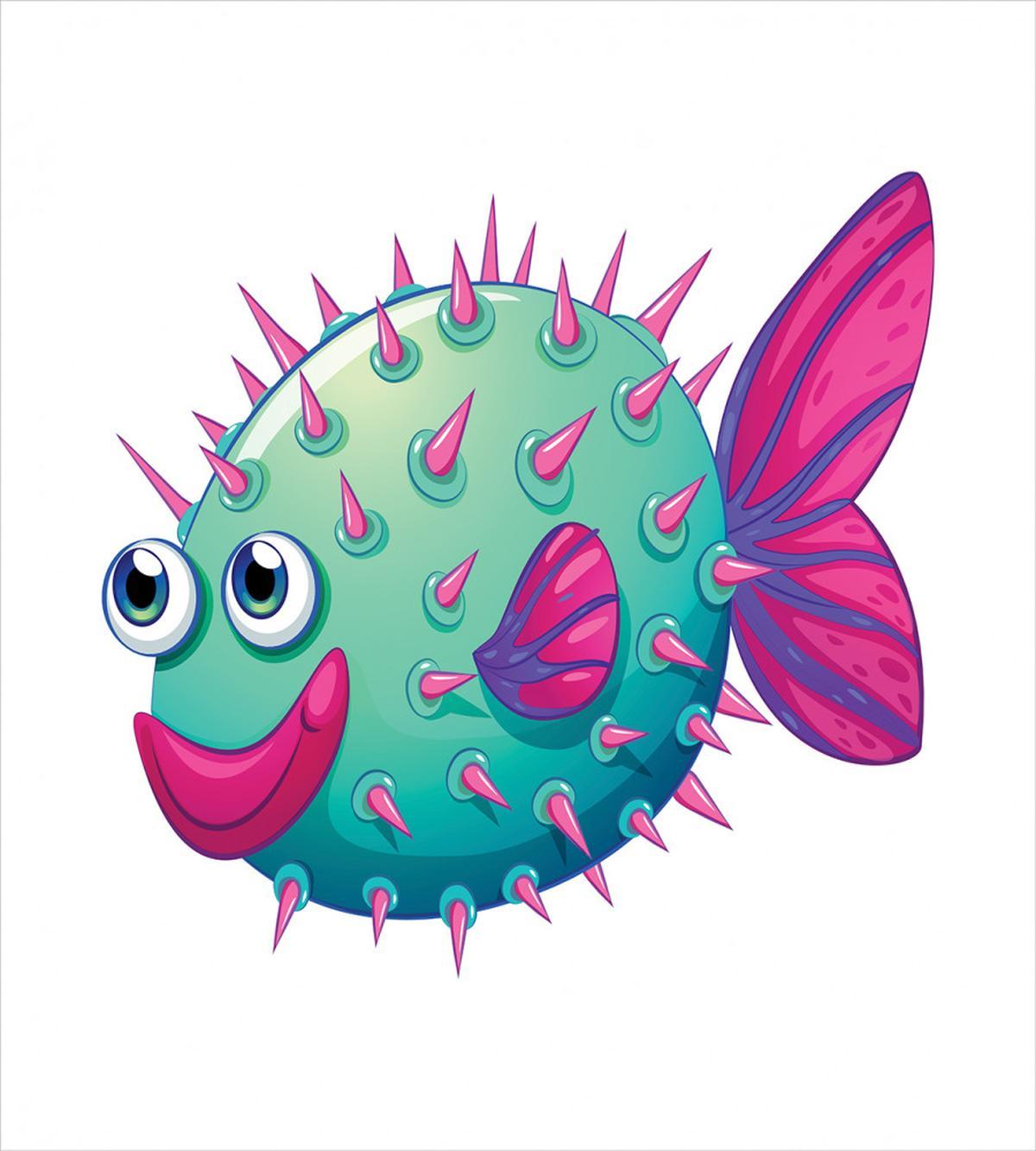 Vibrant Color Bubble Fish — Pattern