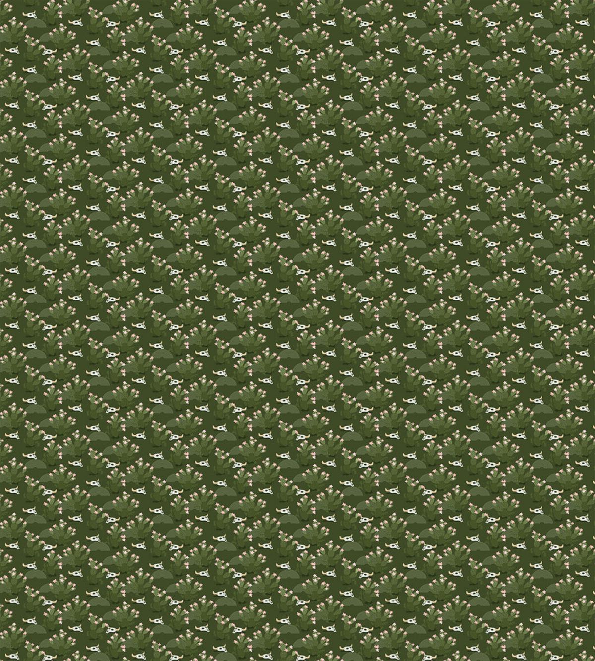 Cactus with Flower and Skull — Pattern