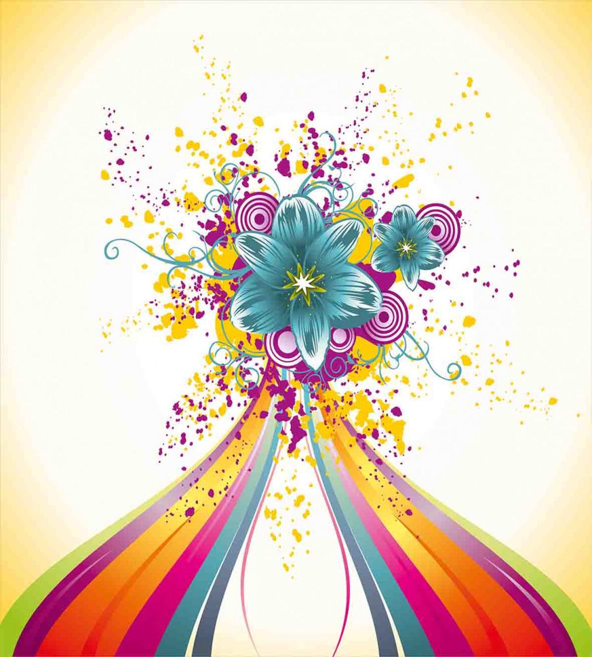 Rainbow Colored Buds — Pattern
