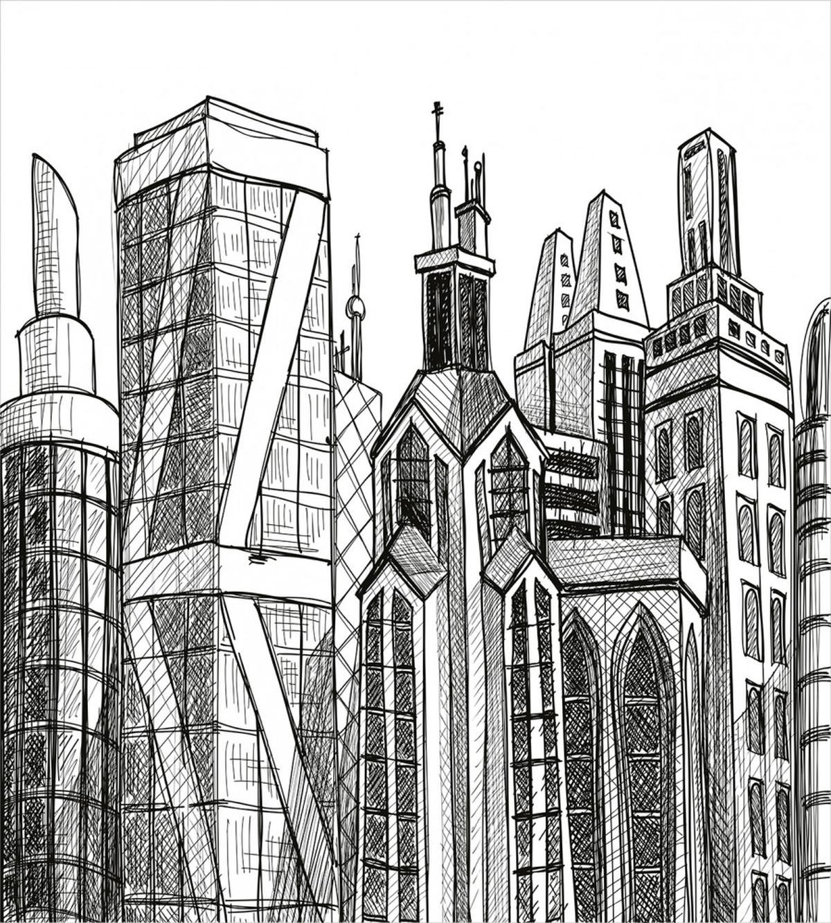 City Town Skyscrapers — Pattern