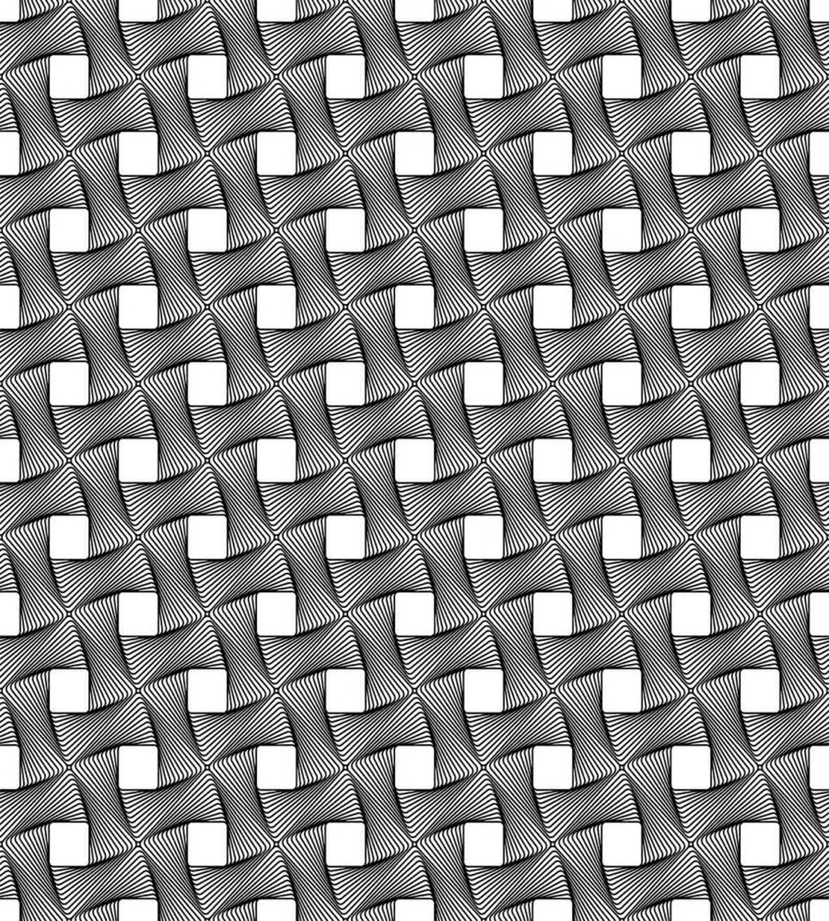 Curvy Lines Optical Illusion — Pattern