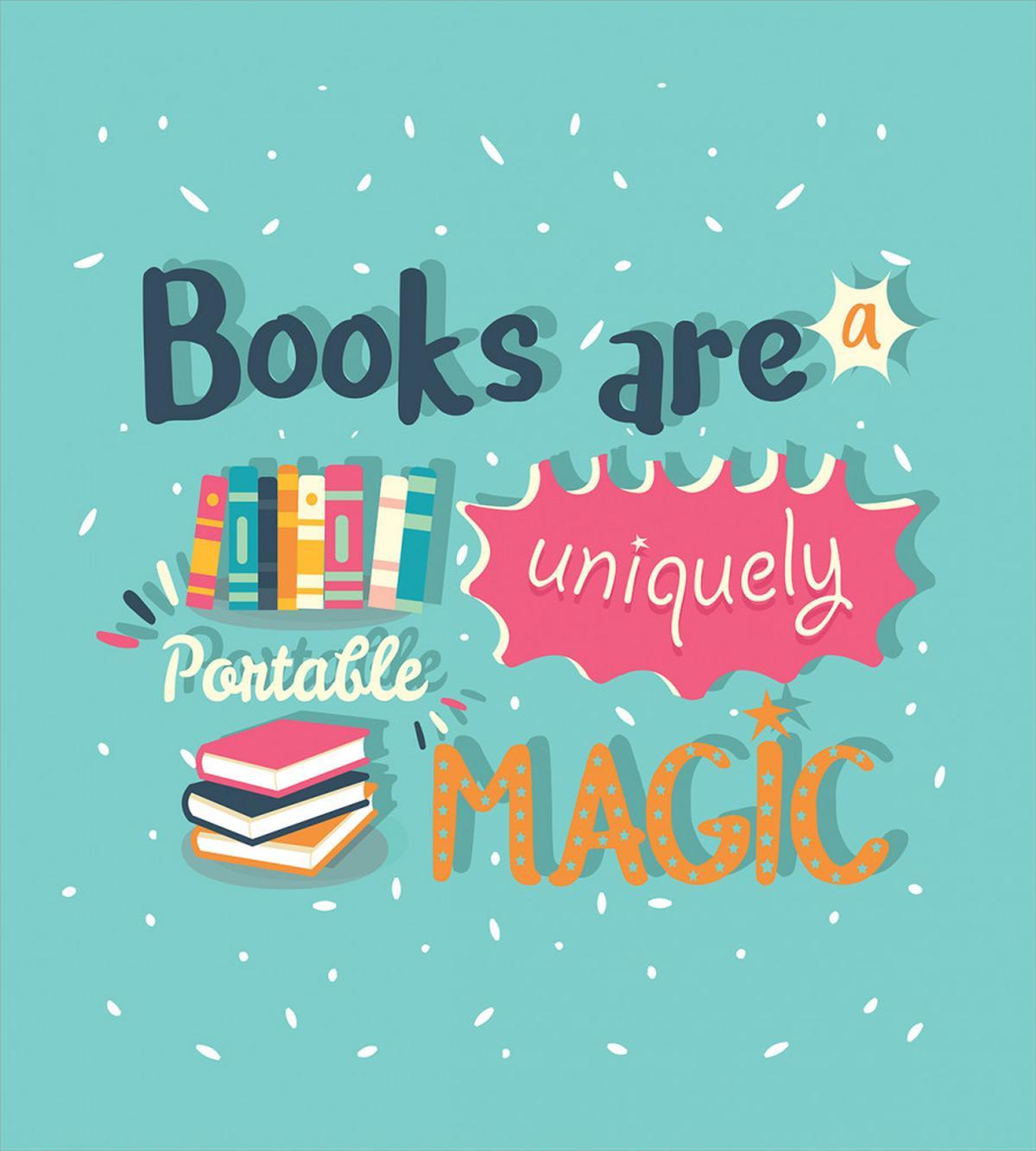 Books are Magic Pale Color — Pattern