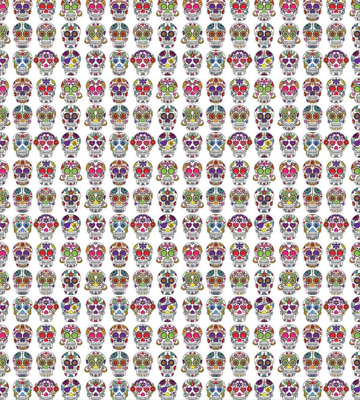 Skulls with Flowers — Pattern