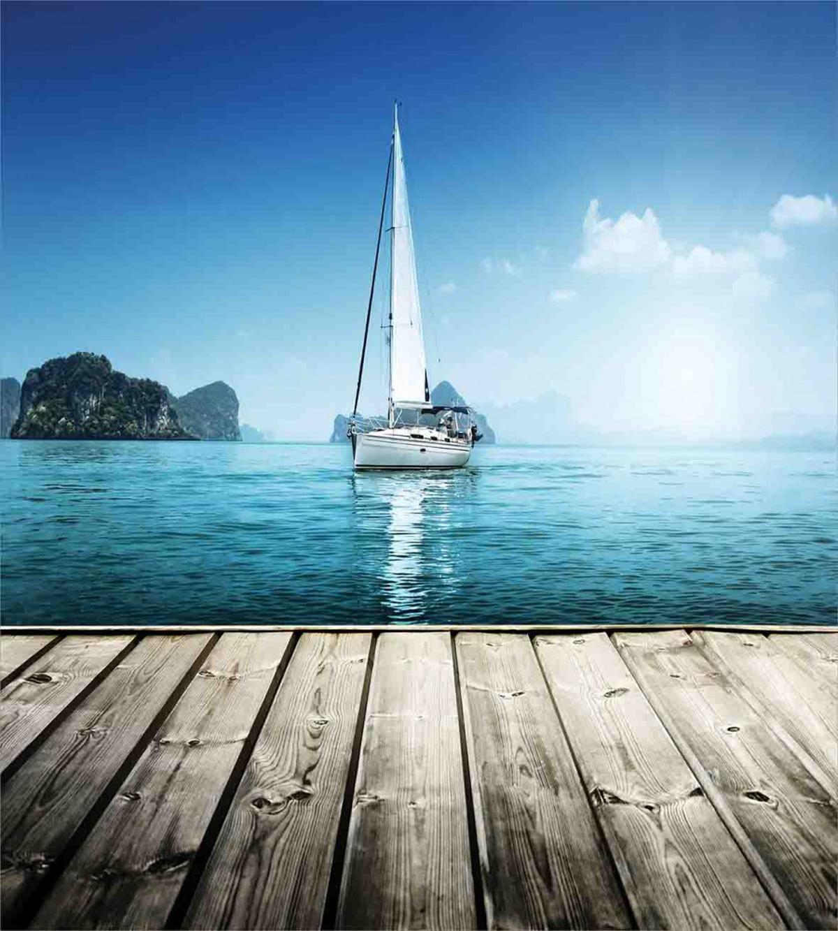 Yacht and Wooden Deck — Pattern