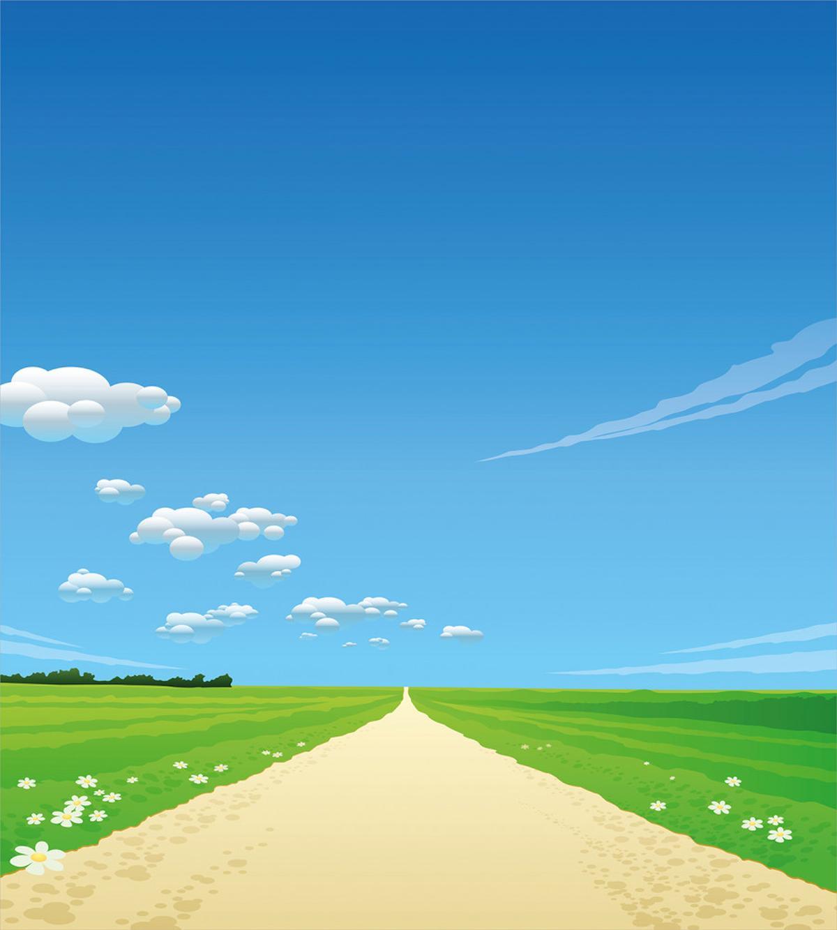 Sunny Sky Clouds Daisy — Pattern