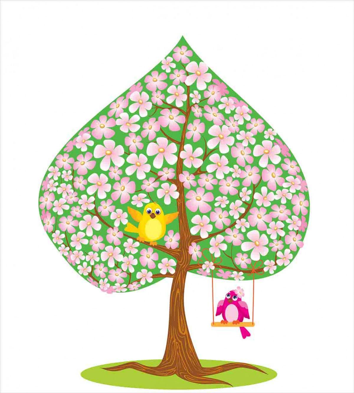 Heart Shape Tree Blossom — Pattern
