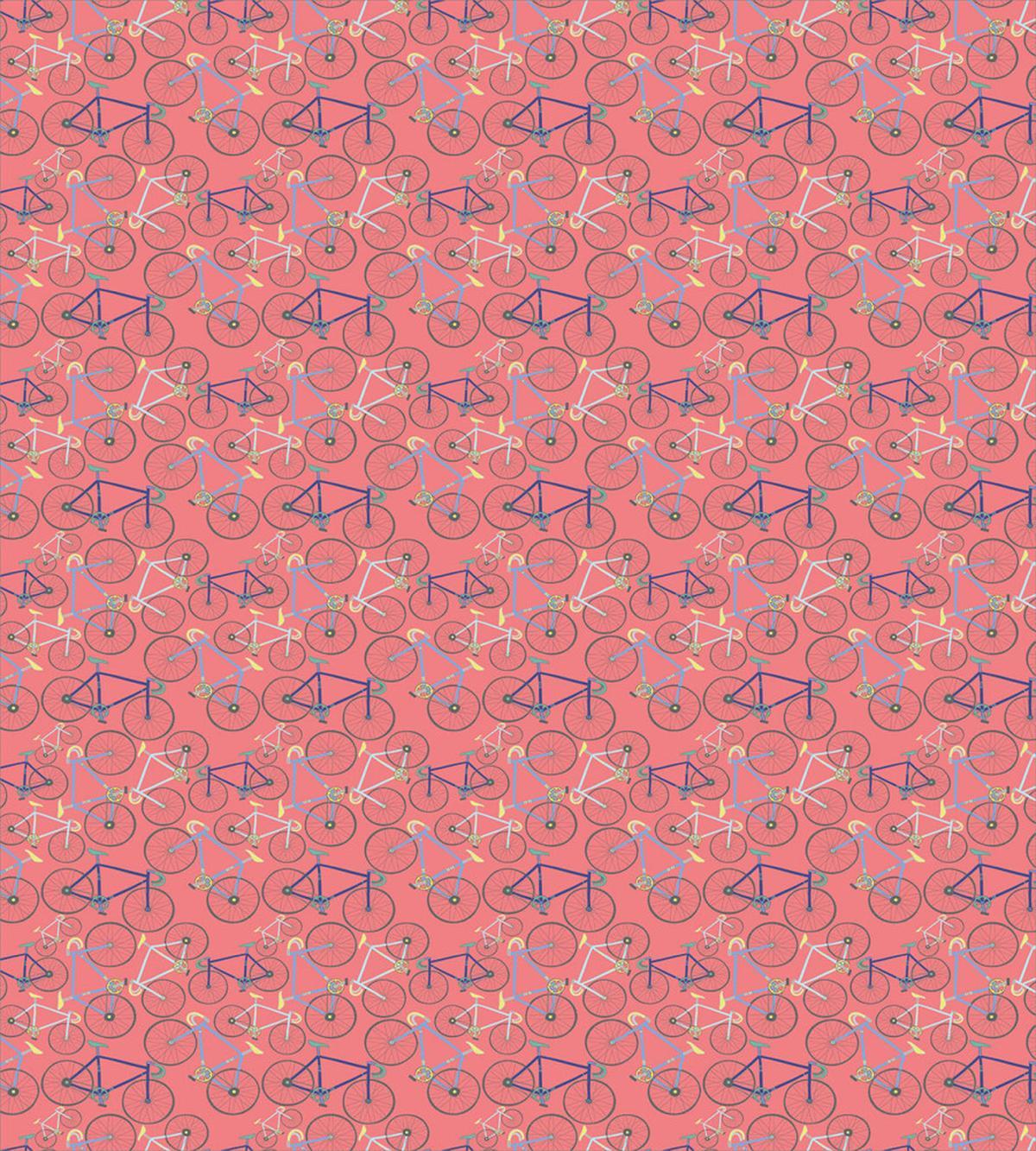 Colorful Retro Racing Bicycles — Pattern