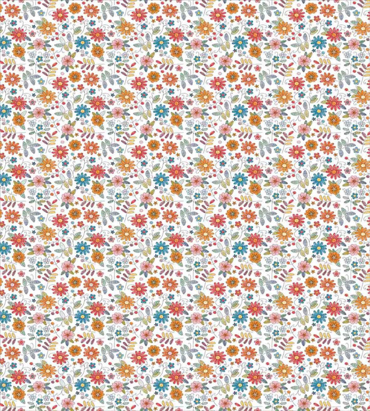 Colorful Flourishing Daisies — Pattern