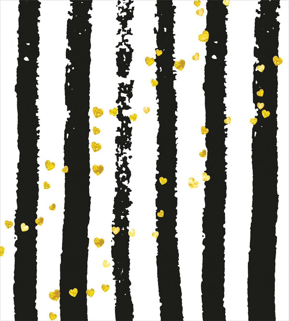 Hearts on Grunge Stripes — Pattern