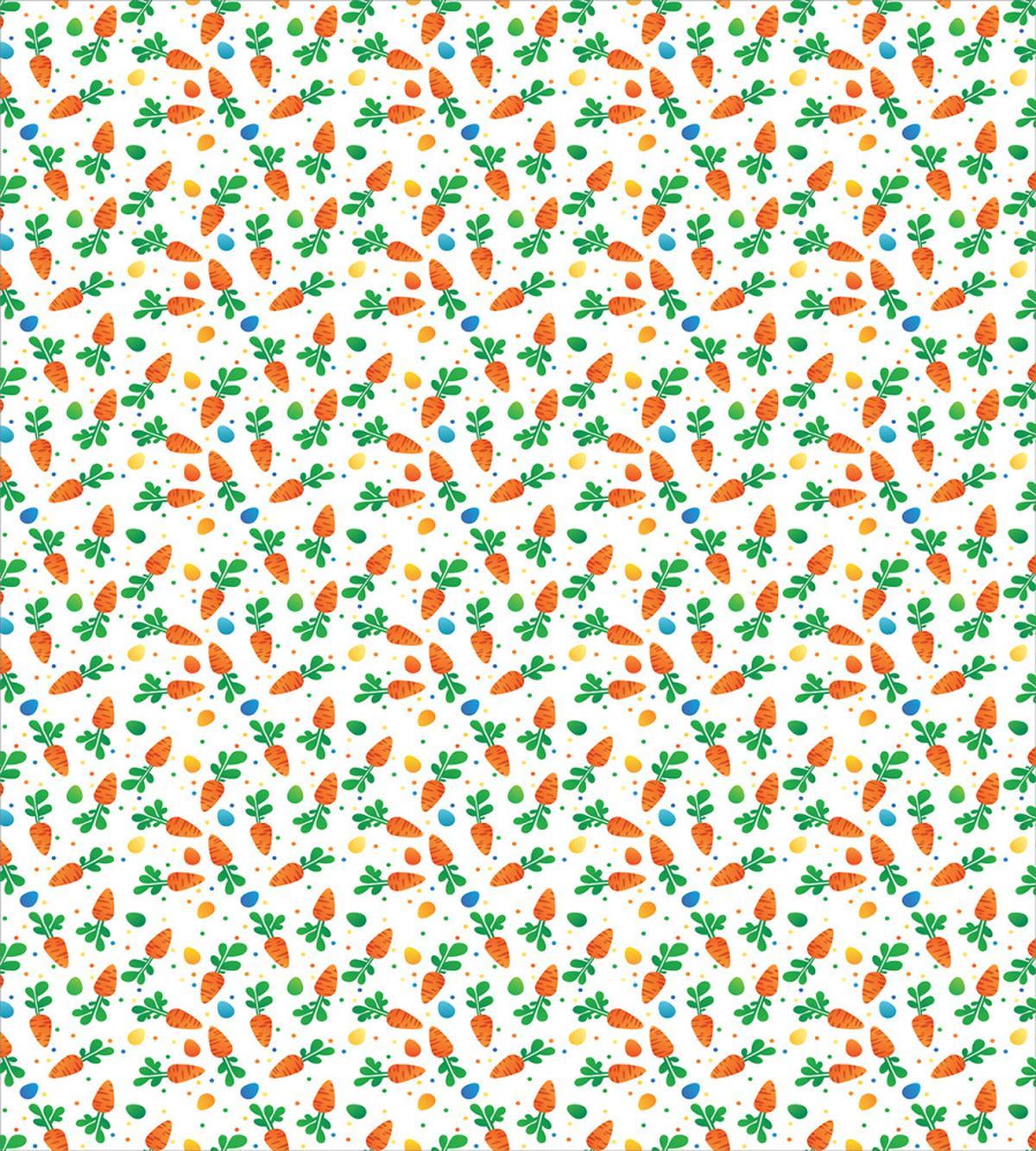 Orange Carrots Eggs Dots — Pattern