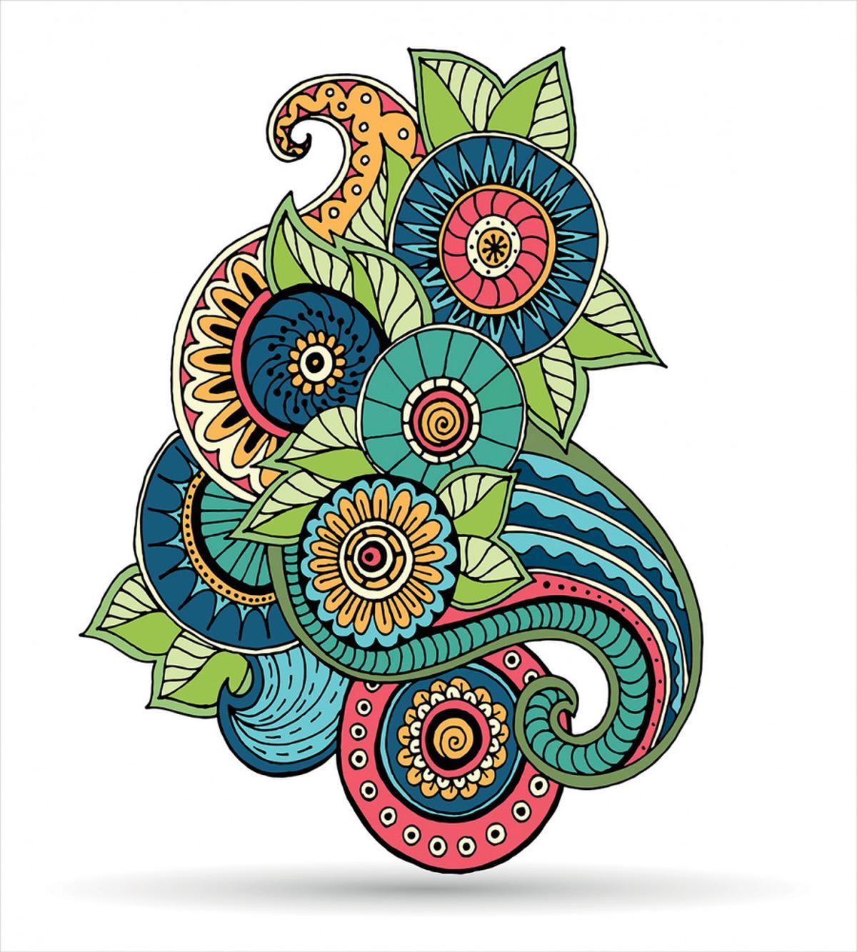 Floral Zentangle — Pattern